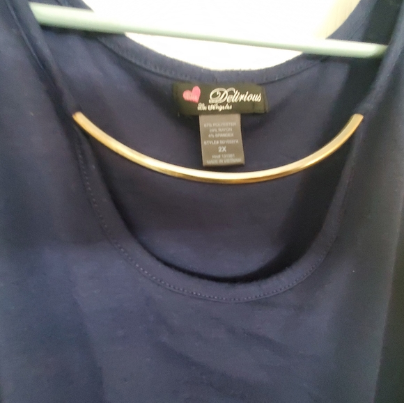 Navy Blue Hi low Dress - Picture 4 of 5